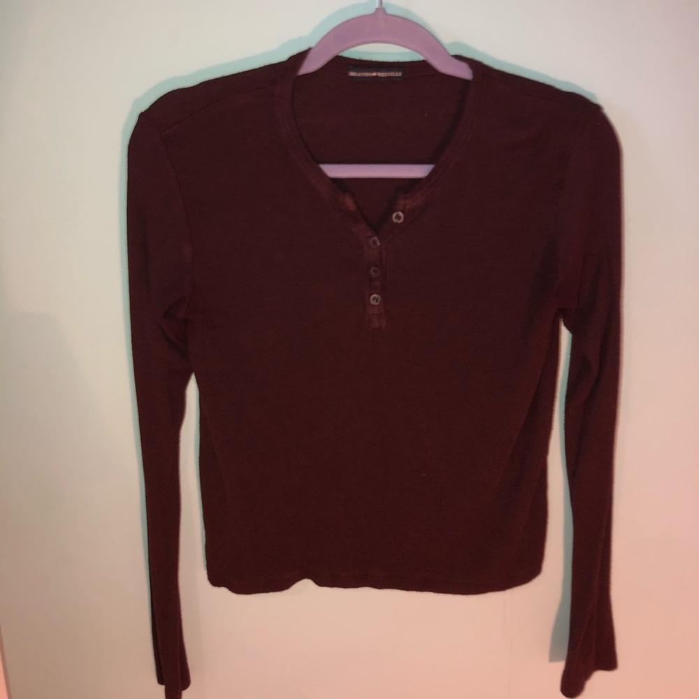 long sleeve button up henley